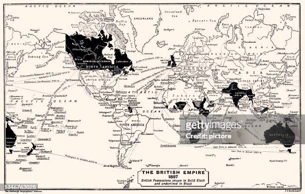 the british empire 1897   (high resolution with great detail) - 印度洋 幅插畫檔、美工圖案、卡通及圖標