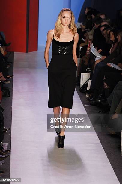 Model wearing Chaiken Fall 2006 during Olympus Fashion Week Fall 2006 - Chaiken - Runway at The Atelier, Bryant Park in New York City, New York,...