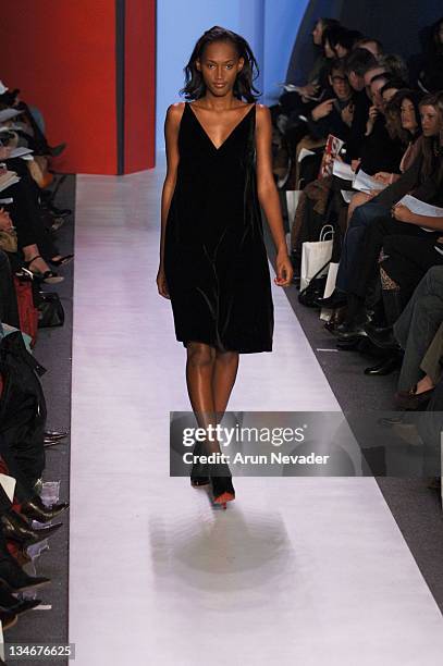 Model wearing Chaiken Fall 2006 during Olympus Fashion Week Fall 2006 - Chaiken - Runway at The Atelier, Bryant Park in New York City, New York,...