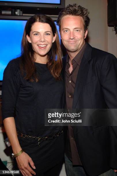 Lauren Graham and Matthew Perry during Entertainment Weekly Magazine 4th Annual Pre-Emmy Party - Inside at Republic in Los Angeles, California,...