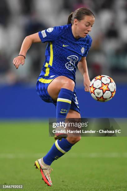 Fran Kirby of Chelsea runs with the ball during the UEFA Women's Champions League group A match between Juventus and Chelsea FC Women at Juventus...