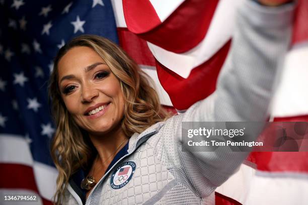 Katie Uhlaender of Team United States poses for a portrait during the Team USA Beijing 2022 Olympic shoot on September 12, 2021 in Irvine, California.