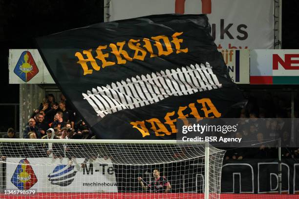 Flag of the supporters of SC Telstar during the Dutch Keukenkampioendivisie match between Telstar and FC Volendam at Buko Stadium on October 15, 2021...