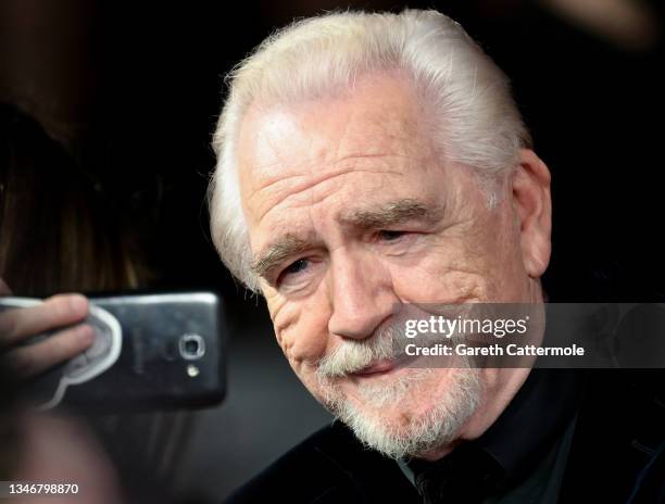 Brian Cox attends the "Succession" European Premiere during the 65th BFI London Film Festival at The Royal Festival Hall on October 15, 2021 in...