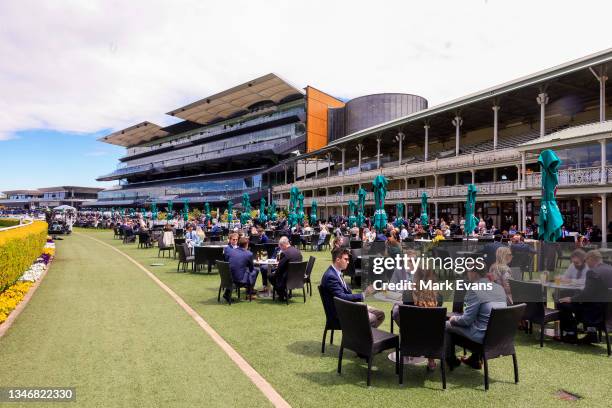 General view of crowds during Everest Day at Royal Randwick Racecourse on October 16, 2021 in Sydney, Australia.