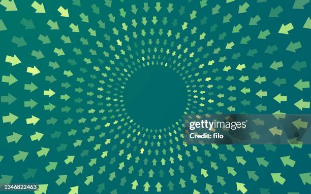 circling arrow zoom in abstract background - one direction stock illustrations