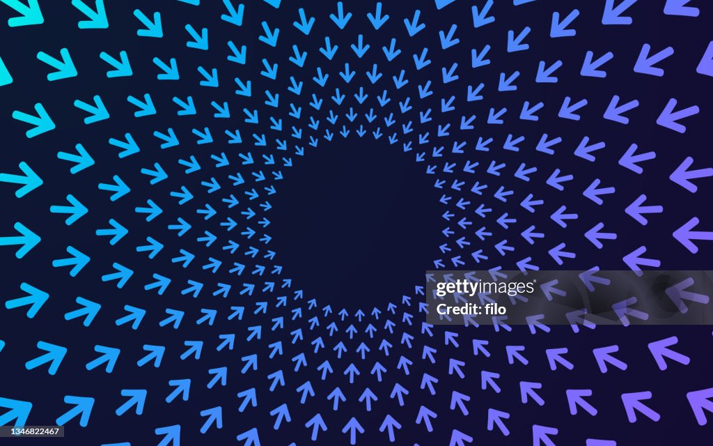 Arrow Zoom Swirl Abstract Background