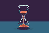 Time passing creative illustration