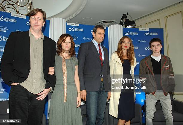 Hal Hartley, Parker Posey, Jeff Goldblum, Saffron Burrows and Liam Aiken