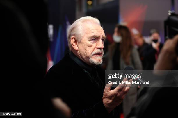 Brian Cox attends the "Succession" European Premiere during the 65th BFI London Film Festival at The Royal Festival Hall on October 15, 2021 in...