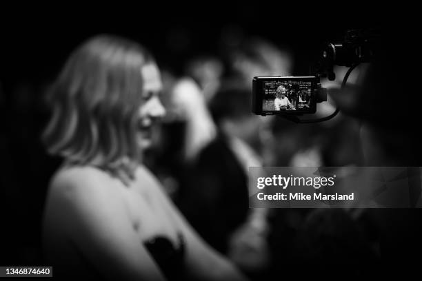 Sarah Snook attends the "Succession" European Premiere during the 65th BFI London Film Festival at The Royal Festival Hall on October 15, 2021 in...