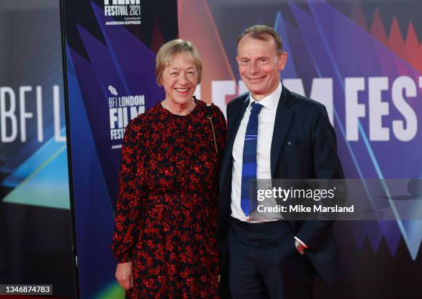 Andrew Marr attends the "Succession" European Premiere during the 65th BFI London Film Festival at The Royal Festival Hall on October 15, 2021 in...