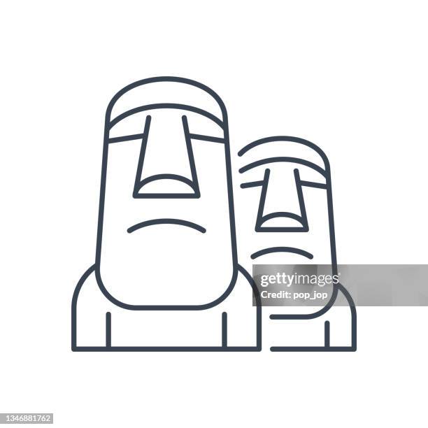99点のモアイ像イラスト素材 Getty Images 99点のモアイ像イラスト素材 Getty Images