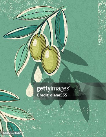Vintage Style Olives With Copy Space Vintage Style Olives With Copy Space