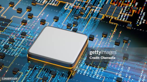 cpu and computer chip concept central computer processor 3d rendering - computer processor stock pictures, royalty-free photos & images