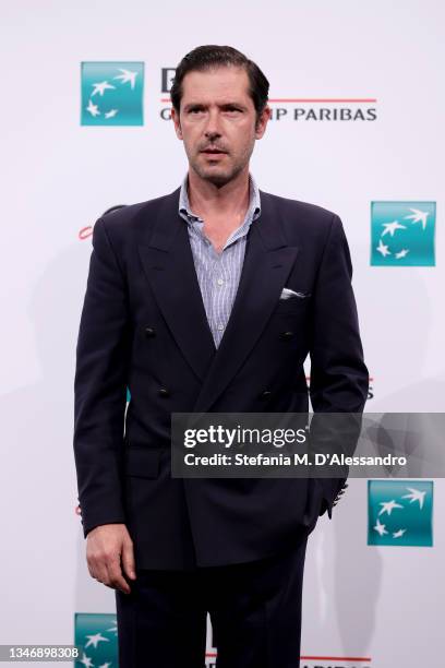 Melvil Poupaud attends the photocall of the movie "Les Jeunes Amants" during the 16th Rome Film Fest 2021 on October 16, 2021 in Rome, Italy.