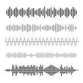 Sound Wave Icon Set Vector Design.