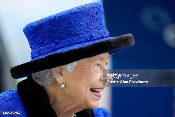 Queen Elizabet II during the Qipco British Champions Day at Ascot Racecourse on October 16, 2021 in Ascot, England.