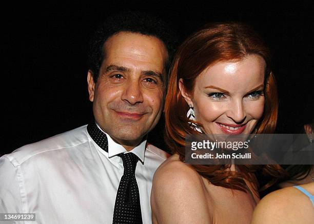 Tony Shalhoub and Marcia Cross during Backstage Creations 2005 Screen Actors Guild Awards - The Talent Retreat - Day 2 at Shrine Auditorium in Los...