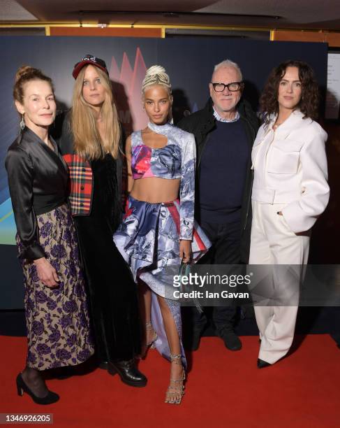 Alice Krige, Charlotte Colbert, Kota Eberhardt, Malcolm McDowell and Amy Manson attend the "She Will" UK Premiere during the 65th BFI London Film...