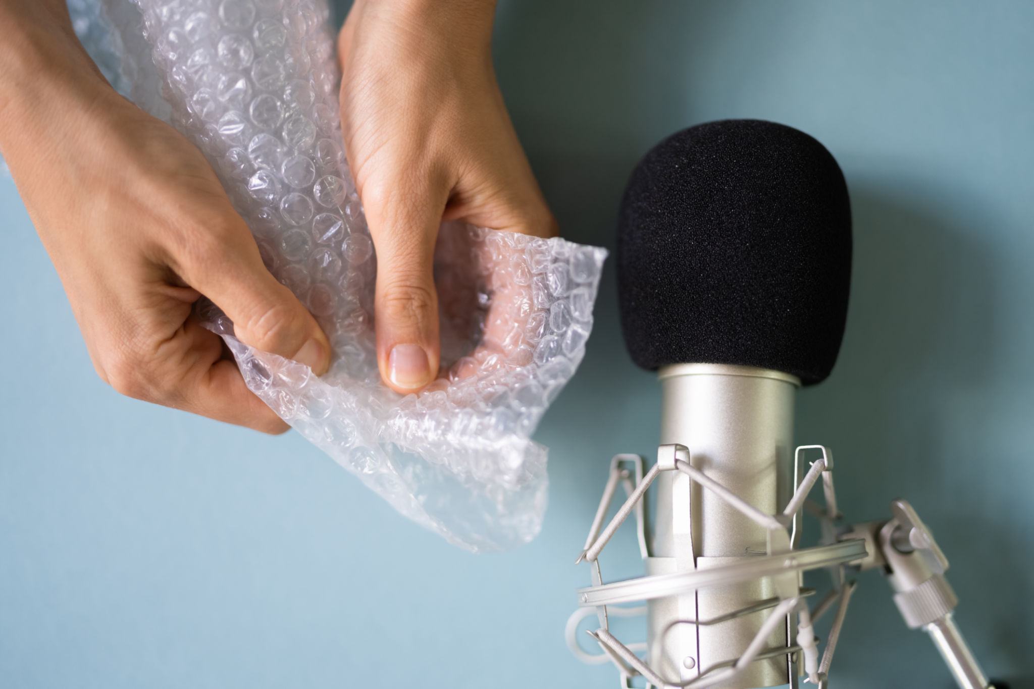 person experiencing asmr