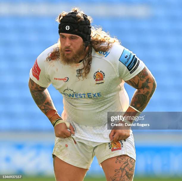 Harry Williams of Exeter Chiefs looks on during the Gallagher Premiership Rugby match between Wasps and Exeter Chiefs at The Coventry Building...