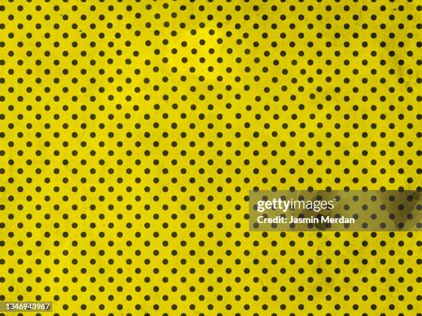 vintage dots on yellow - cartoon background stock-fotos und bilder