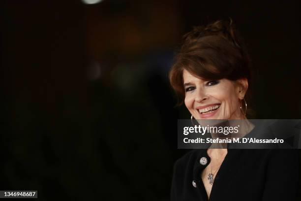 Fanny Ardant attends the red carpet of the movie "Les Jeunes Amants" during the 16th Rome Film Fest 2021 on October 16, 2021 in Rome, Italy.