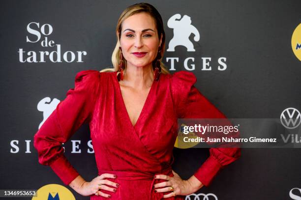 Actress Ana Milan attends 'Y Todos Arderan' premiere during the Sitges 54th International Fantastic Film Festival of Catalonia on October 16, 2021 in...