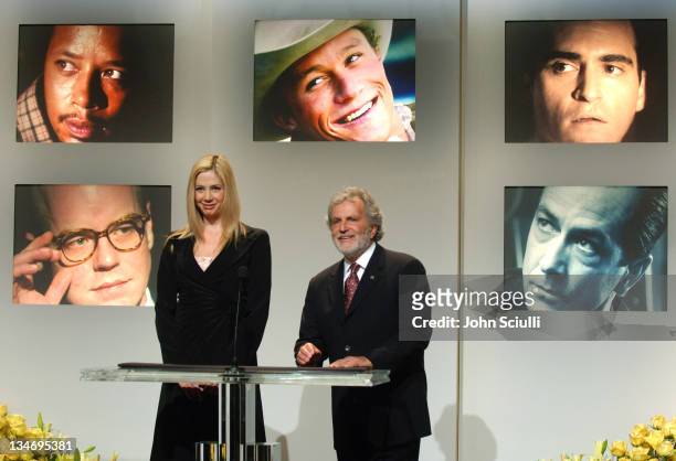 Mira Sorvino and Sid Ganis, President of the Academy of Motion Picture Arts and Sciences