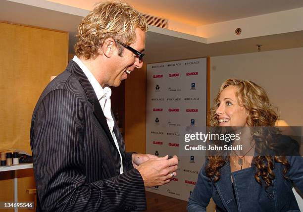 Tim Quinn and Kim Raver during Glamour Presents Biolage Golden Globe Style Lounge - Day 2 at L'Ermitage Hotel in Beverly Hills, California, United...