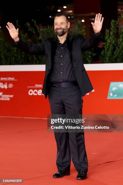 Fabio Volo attends the red carpet of the movie "Benny Benassi - Equilibrio" during the 16th Rome Film Fest 2021 on October 16, 2021 in Rome, Italy.