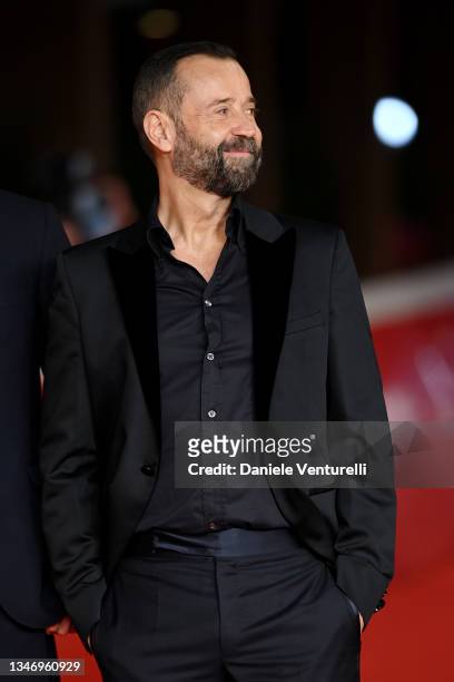 Fabio Volo attends the red carpet of the movie "Benny Benassi - Equilibrio" during the 16th Rome Film Fest 2021 on October 16, 2021 in Rome, Italy.