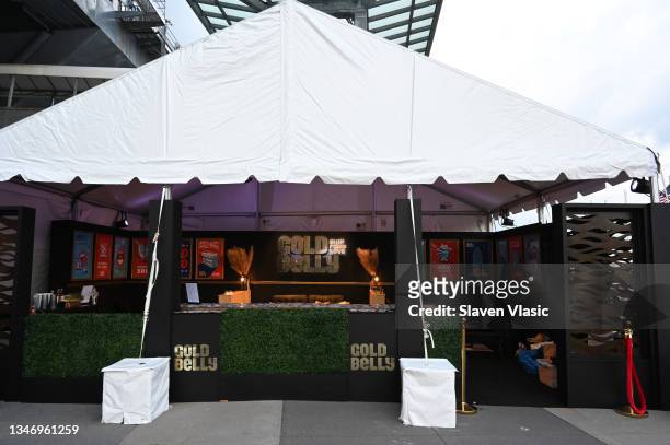 View of outside the tent during Goldbelly's Best Of New York at NYCWFF 2021 on October 16, 2021 in New York City.
