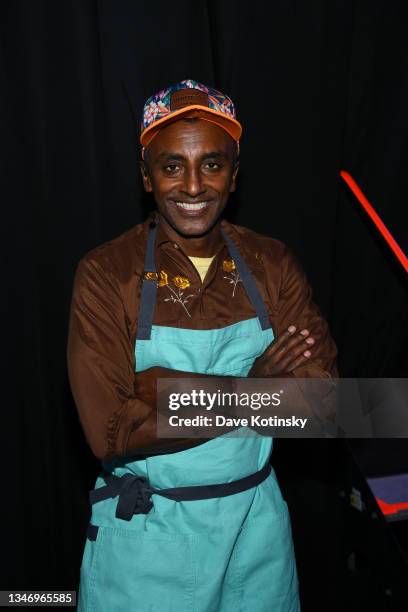 Marcus Samuelsson poses for a photo prior to his cooking demonstration during the Grand Tasting featuring culinary demonstrations presented by...