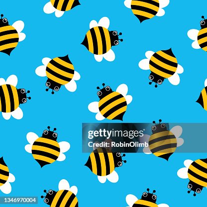 Bumble Bees Seamless Pattern Bumble Bees Seamless Pattern