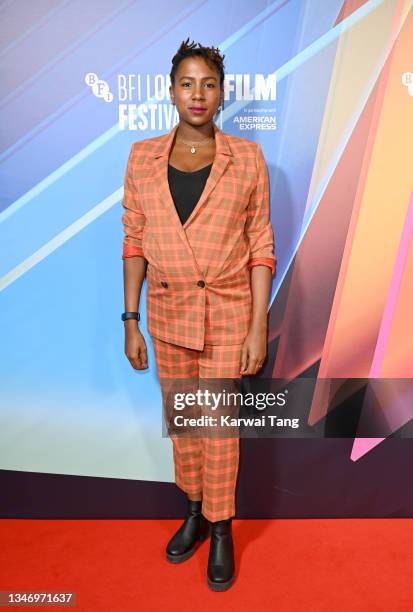 Jade Anouka attends the "Ear For Eye" World Premiere during the 65th BFI London Film Festival at BFI Southbank on October 16, 2021 in London, England.