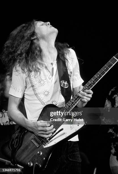 Allen Collins performs with 'Rossington Collins Band at the Warfield Theater in San Francisco, California on July 16, 1980.