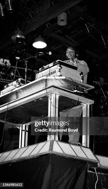 Deejay Eric B. Of Eric B. & Rakim performs at the U.I.C. Pavilion in Chicago, Illinois in July 1987.