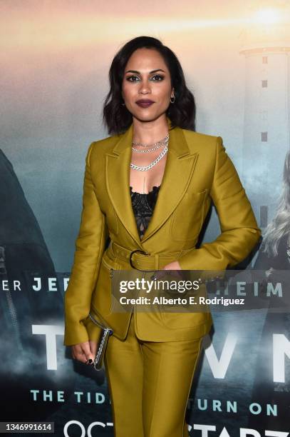 Monica Raymund attends STARZ season 2 special screening premiere of "Hightown" at Pacific Design Center on October 16, 2021 in West Hollywood,...