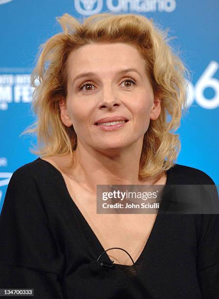 Juliette Binoche during 31st Annual Toronto International Film Festival - "Breaking and Entering" Press Conference at Sutton Place in Toronto,...