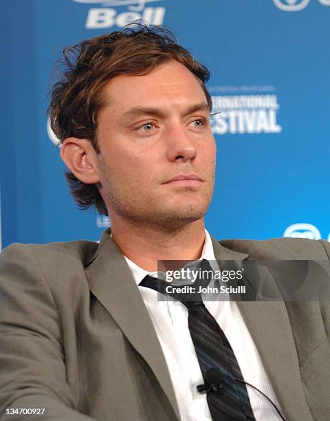 Jude Law during 31st Annual Toronto International Film Festival - "Breaking and Entering" Press Conference at Sutton Place in Toronto, Ontario,...