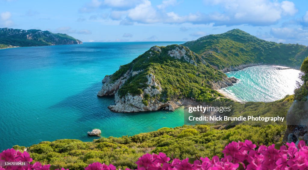 Porto Timoni beach, Corfu, Greece.