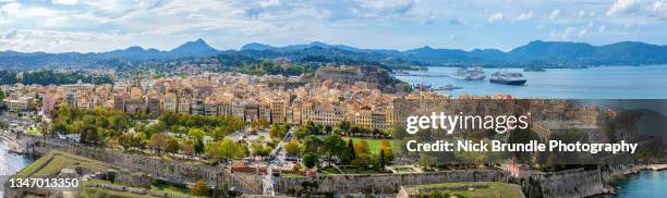 old town, corfu, greece. - historic district stock pictures, royalty-free photos & images