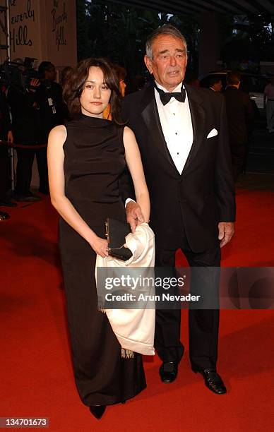 Julia Paradiz and Stuart Whitman during The 12th Annual Night of 100 Stars Gala at Beverly Hills Hotel in Beverly Hills, California, United States.