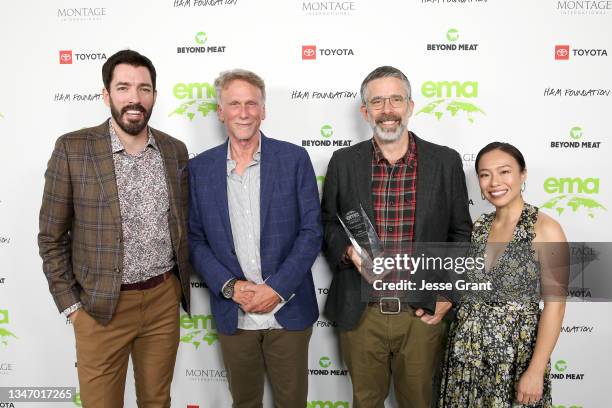 Drew Scott, Peter Horton and guest, recipients of the Television Episodic Drama award for New Amsterdam “Pressure Drop” on behalf of NBC/Universal...