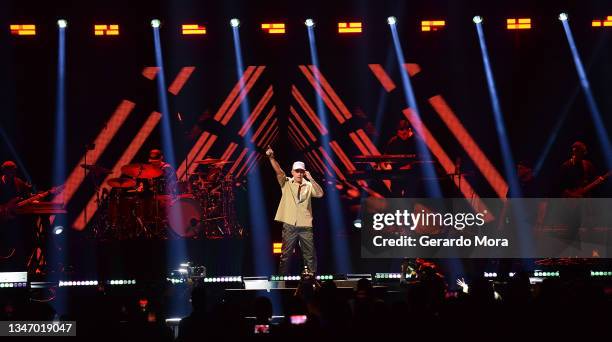 Lunay performs onstage during 2021 iHeartRadio Fiesta Latina at Amway Center on October 16, 2021 in Orlando, Florida.