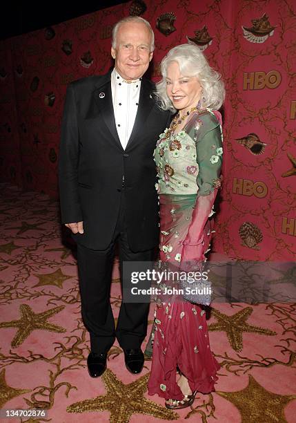 Buzz Aldrin and Lois Driggs Cannon during 58th Annual Primetime Emmy Awards - HBO After Party - Red Carpet and Inside at Pacific Design Center in...