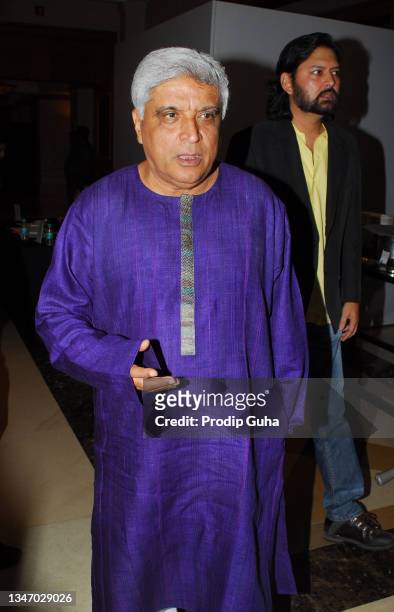 Javed Akhtar attends the Kapil Sibal's book launch 'My World Within' on March 17, 2012 in Mumbai, India