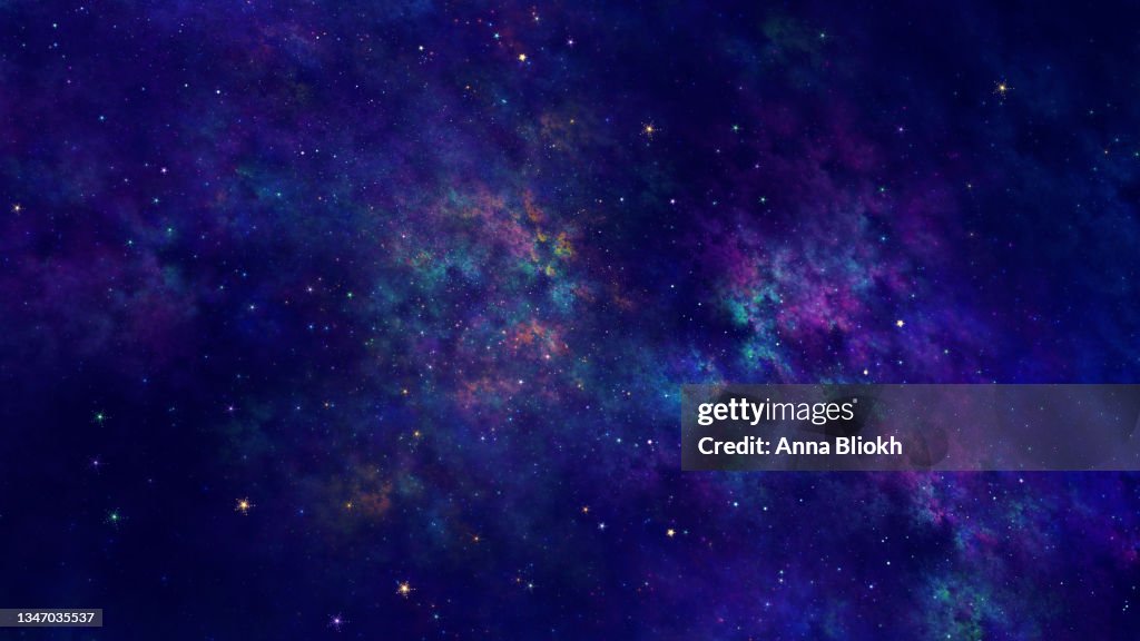 ギャラクシー宇宙空間カラフル星雲スターフィールド背景夜空雲星空の天の川グリッター紙吹雪ガスネイビーパープルティール深宇宙パターンパープルスターダストテクスチャファンタジー�